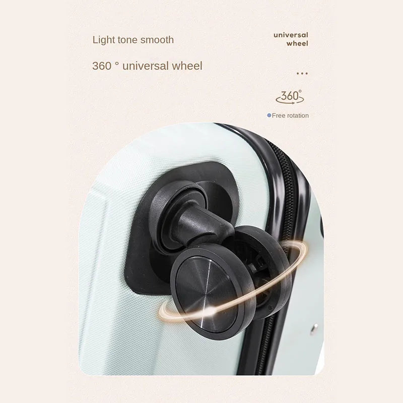 Large Capacity Suitcase Lightweight Suitcase Set 20 Inch Carry on Cabin Suitcase Trolley Luggage with Cup Holder