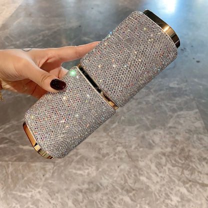 All Diamond Toothbrush Box Luxury Portable Toiletries Storage Case Makeup Brush Holder Bling for Traveling Bathroom Organizer