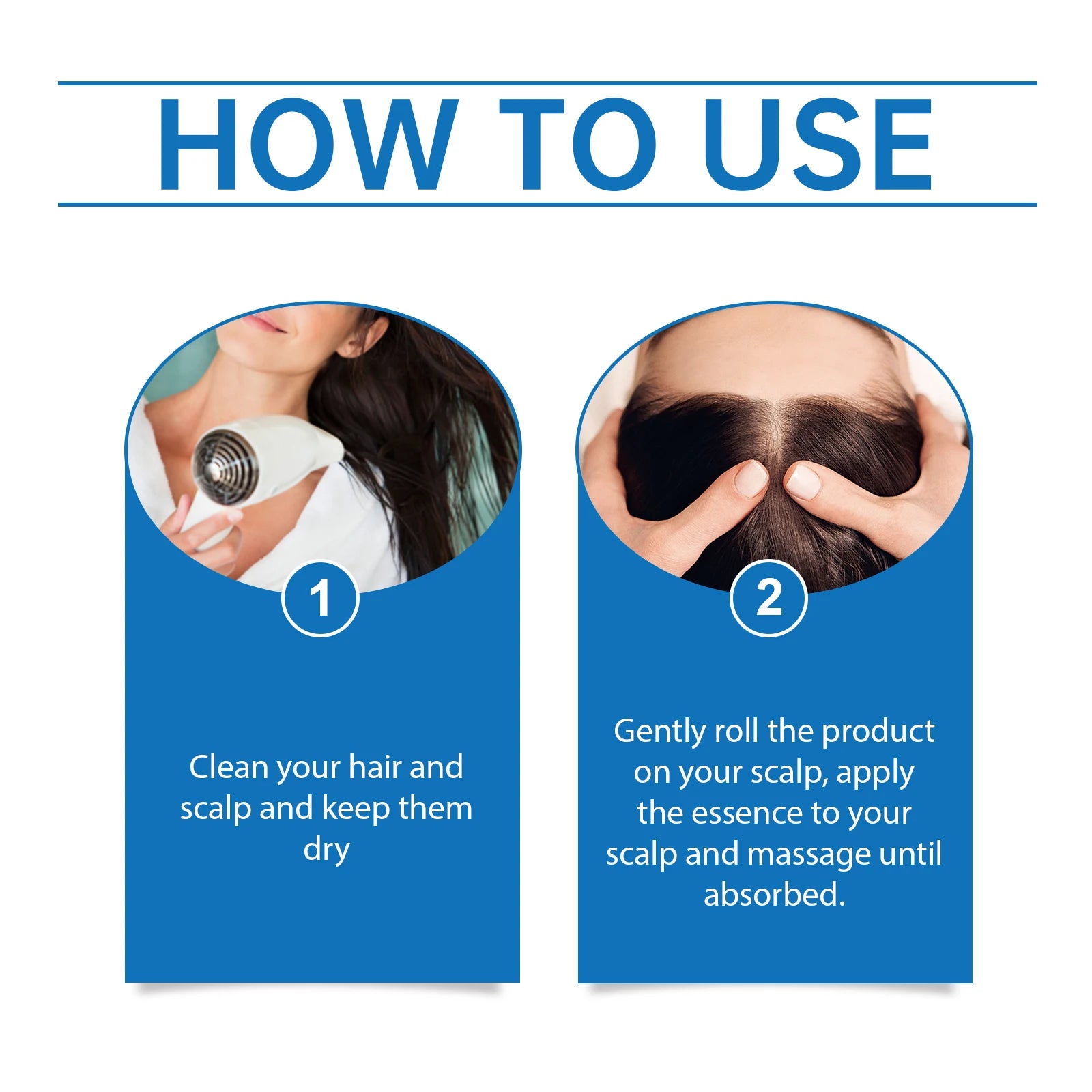 Hair Care Serum Roll-On Prevent Hair Loss Baldness Scalp Massage Repair Dry Damaged Hair 3% Rosemary Nourishing Hair Essence