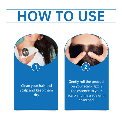 Hair Care Serum Roll-On Prevent Hair Loss Baldness Scalp Massage Repair Dry Damaged Hair 3% Rosemary Nourishing Hair Essence