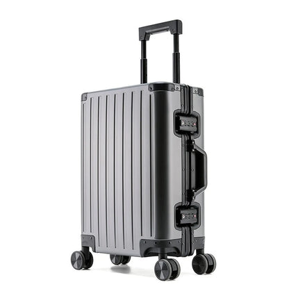 2024 New Large Capacity Durable Luggage Magnalium Aluminum Alloy Men Man Women Carry-On Boarding Travel 20/24/26/28