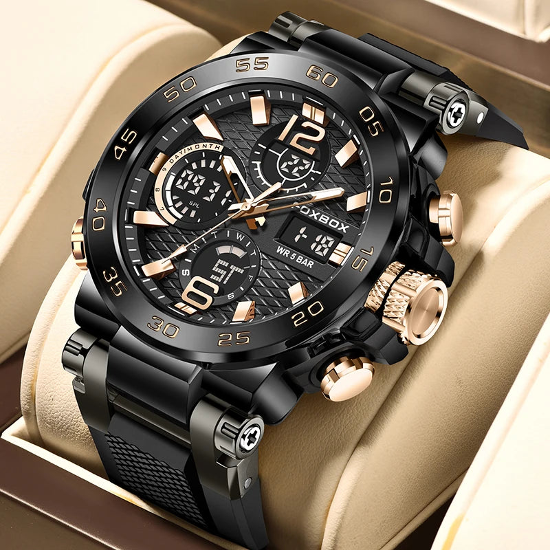 LIGE Men Digital Watch  Military Sports Swimming Watches Fashion Waterproof Dual  display  Wristwatch Mens Relogios Masculino