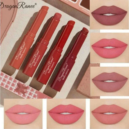 Lipstick Matte Matte Non-Fading Moisturizing European and American Makeup Lipstick Velvet Matte Lipstick Waterproof Not Easy to Fade Matte Lipstick Lipstick