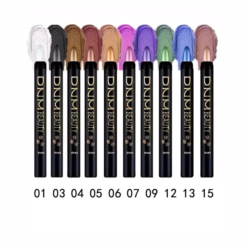 10pcs Pearlescent Eyeshadow Sticks High Pigmented Eyeshadow Pencil Glitter Waterproof Long-Lasting Eye Makeup Non-Smudged