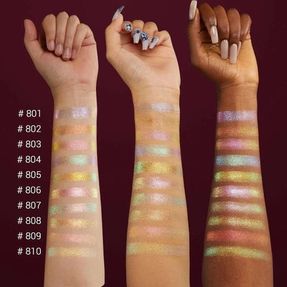 CHARMACY Optical Chameleon Shiny High Gloss Eyeshadow Palette Long Lasting Eye Glitter Pigment Professional Makeup For Women