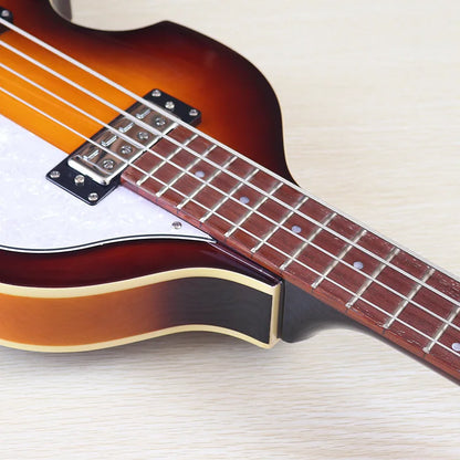 Sunburst 4 Strings Violin Bass Guitar 41 Inch Violin Guitarra Flame Maple Body High Gloss Finish | Kimlud Professional...