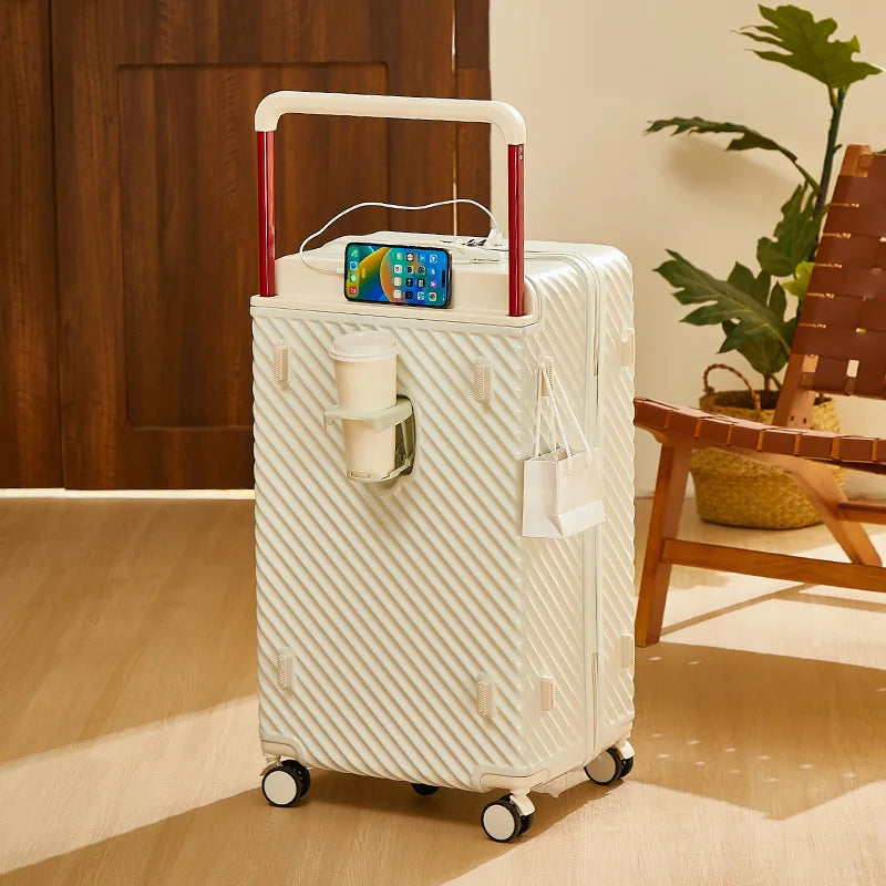 20/24/28/32 inch Wide Handle Travel Suitcase Carry-on Luggage Multifunctional Password Trolley Case With Wheels Rolling luggage