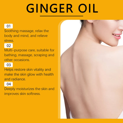 Relaxing Body Ginger Massage Oil Improve Rough Dry Skin Moisturizing Nourishing Restore Skin Vitality Body Care 100ML