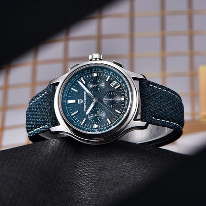 New PAGANI DESIGN 40MM Multifunctional Men's Quartz Watch Luxury Sapphire Glass AR Coated Chronograph Men's Watch
