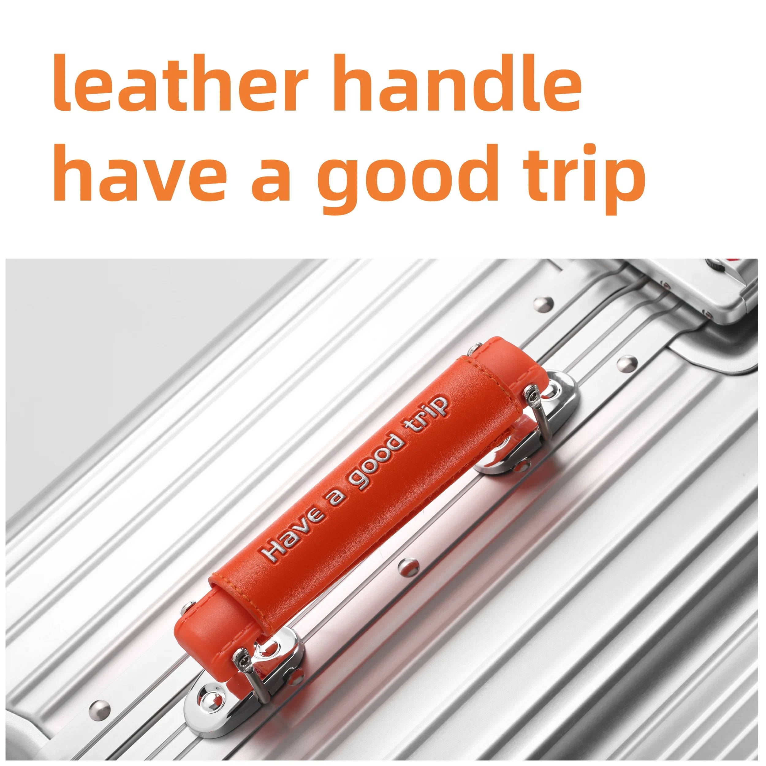 New All Aluminum-magnesium Alloy Suitcase with Spinner Wheel TSA Lock Leather Handle 20/24/29'' Travel Case Bag Rolling Luggage