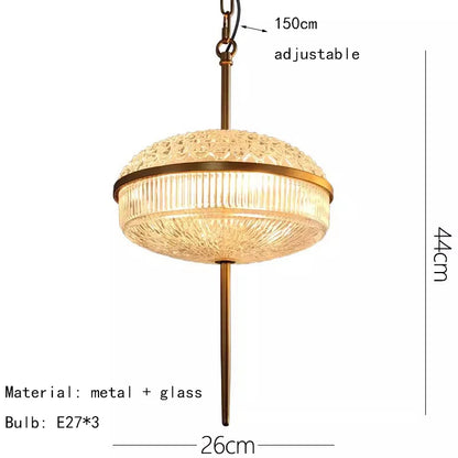 Champagne Glass Pendant Light Creative Hanging Lamp 3000K Gold Metal For Hotel Parlor Dining Room Bedroom - Kimlud