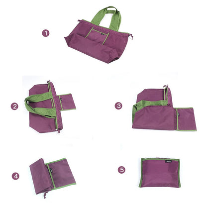 1-Pack Reusable Shopping Bag, Large Capacity Foldable Drawstring Eco-friendly Storage Bag, Casual Shopping Shoulder Bag