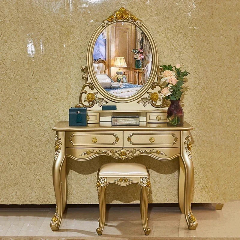 Large Princess Master Bedroom Set Double Villa High Luxury Human Bedroom Set Wooden Sleeping Letti E Mobili Nordic Furniture - Kimlud