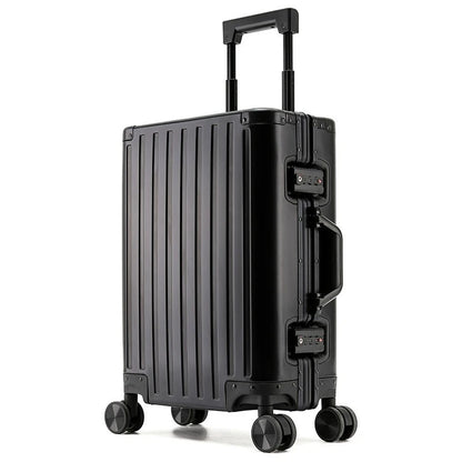 2024 New Large Capacity Durable Luggage Magnalium Aluminum Alloy Men Man Women Carry-On Boarding Travel 20/24/26/28