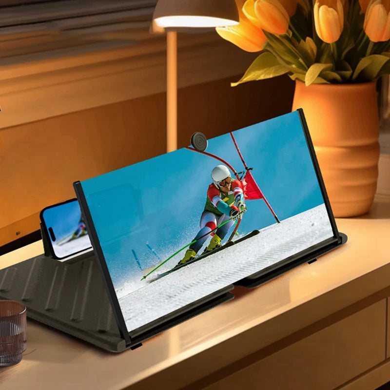 【ABUP】20 Inch Screen Magnifier 3D HD Phone Magnification Projector Screen Magnification Compatible with All Smartphones,Black