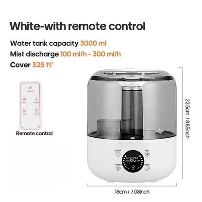CK2 3L Professional Large Capacity Household Silent Air Humidifier Plant Spray Aroma Diffuser with Remote Control Timer
