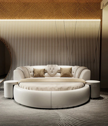 European Style Large Double Bed Round Modern Minimalist Princess Double Bed Luxury Human Camas De Dormitorio Bedroom...