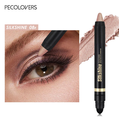 Metallic Glitter Eyeshadow Stick Matte Waterproof Shimmer Lying Silkworm Long Lasting High Gloss Pearlescent Eyeshadow Pen