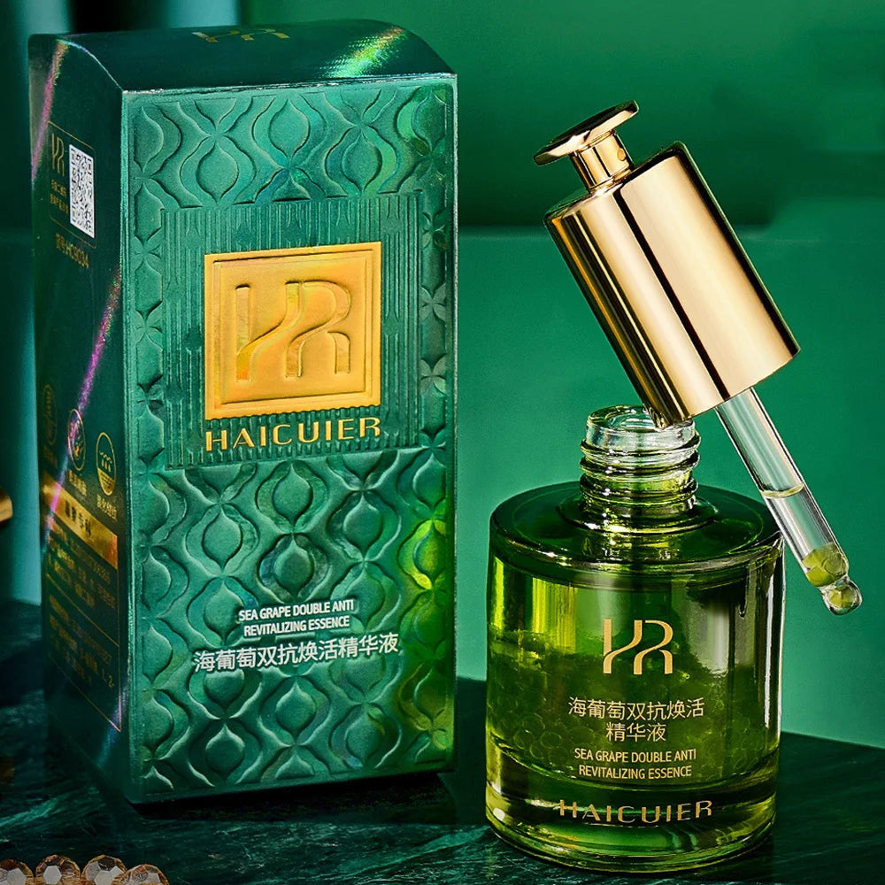 Sea Grape Collagen Peptide Double Anti Revitalizing Essence Oil Skin Care Moisturizing Brighten Anti-Aging Firming Face Serum