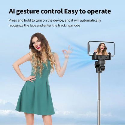 MEUYAG intelligence face tracking Stabilizer 360 Auto Rotation Follow Gimbal with Remote Selfie stick tripod  for iPhone Android