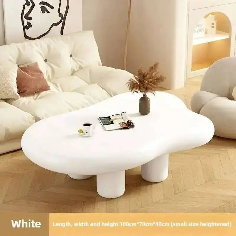 Cream Coffee Table Simple Modern Clouds Tea Tea Table House Lonely Wind Nordic Home Living Room Small Apartment Shaped Furniture - Kimlud