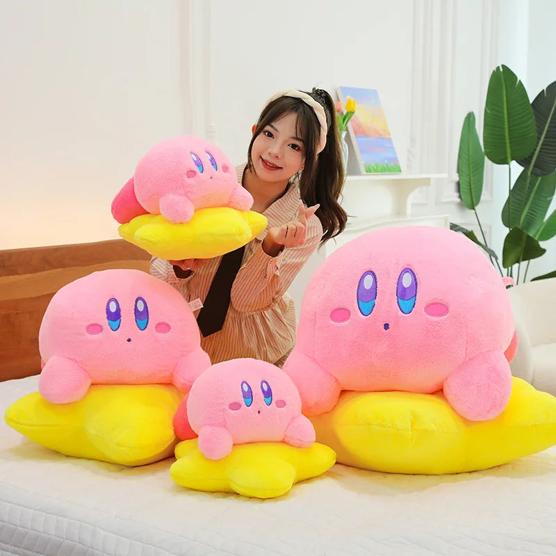2025 New 30-50cm Star Kirby Large Plush Toy Girl Sleeping Pillow Doll Backrest Skin Friendly Cartoon Cute Kawaii Girl Gift