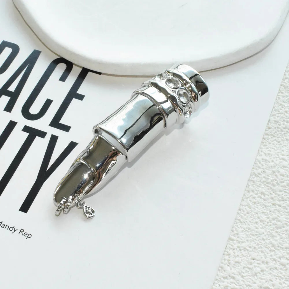 1PC Exaggerated Metal Alloy Articulated Open Finger Ring For Women Fashion Jewelry Boutique Punk Girls' Ring Accessories