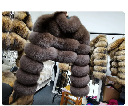 MAOMAOKONG 2025 Trend New Real Fur Coat Natural Fox Fur Women's Winter Coats Short Jackets Female Clothing Vests Fashion
