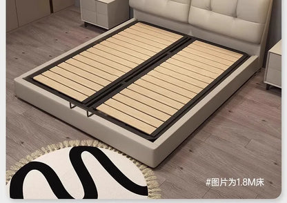 Storage Leather Double Bed Modern Minimalist Frame Luxury Double Bed Cheap Storage Camas Matrimoniales Bedroom Furniture...