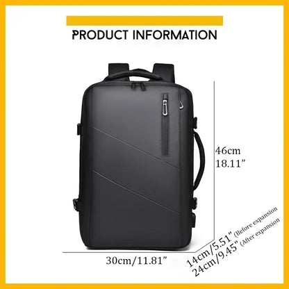 Mens Business Laptop Backpack Large Capacity Expandable Backpack Waterproof USB Travel backpacks men camping Mochaila
