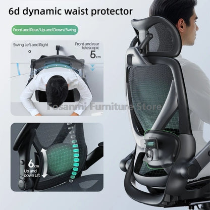 Comfortable Black Mesh Computer Chair Stylish Office Chair with Lumbar Support Adjustable Home Swivel Desk Chair for Gaming Work