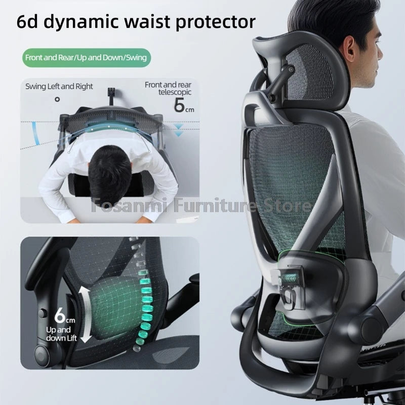 Comfortable Black Mesh Computer Chair Stylish Office Chair with Lumbar Support Adjustable Home Swivel Desk Chair for Gaming Work