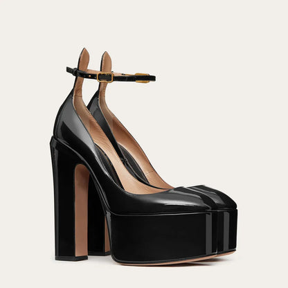 New Brand Women's Shoes Super High Heel Party Fashion Thick Sole Leather Shoes Bridal Shoes Wedding Party Shoes Women Summer