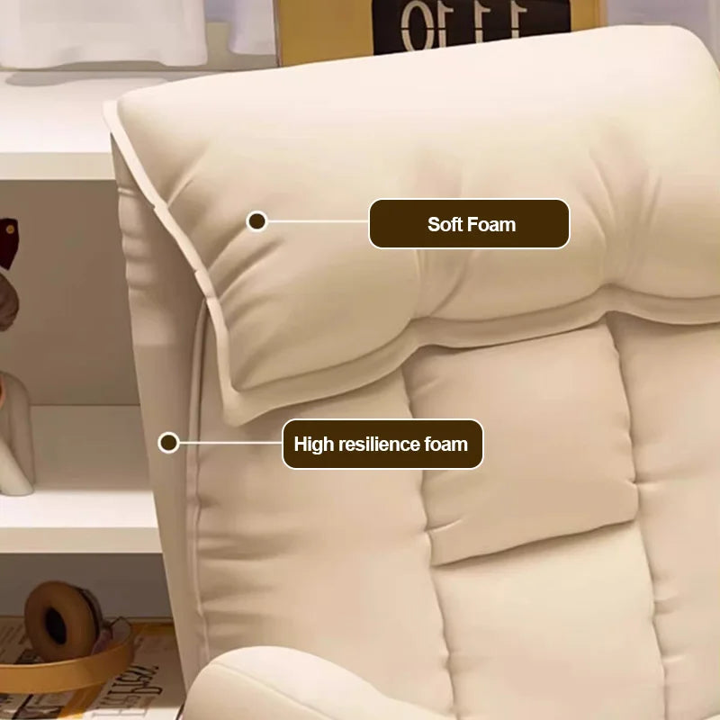 Ergonomic Computer Chair Home Office Recliner Sofa Boy Comfortable Sedentary Gaming Chair with Retractable Footrest For Relaxing - Kimlud