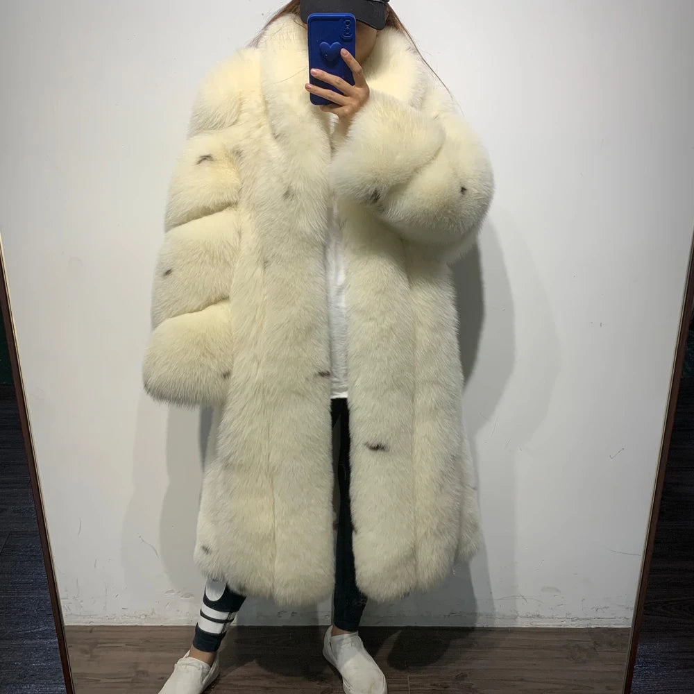 GO BALLISTIC YA Ladies Natural Fur Coat Long 100% Natural Fur Winter Clothing