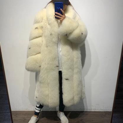 GO BALLISTIC YA Ladies Natural Fur Coat Long 100% Natural Fur Winter Clothing