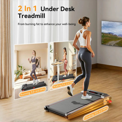 Bestgod Folding Electric Treadmill Walking Pad 8 km/h, 2.5HP, Wide Running Belt 40 cm, Remote Control and LCD Display -...