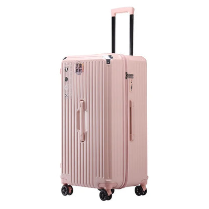 Rectangular Travel Carrier PC Large Size Lightweight Carry-on Suitcase with Five Wheels Luggage Case Travel Bag Spring Cushioned