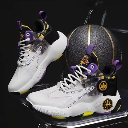 High-top Basketball Shoes Men's 2025 Summer New Thick-soled Height-enhancing Youth Student Sports Shoes Breathable and Non-slip