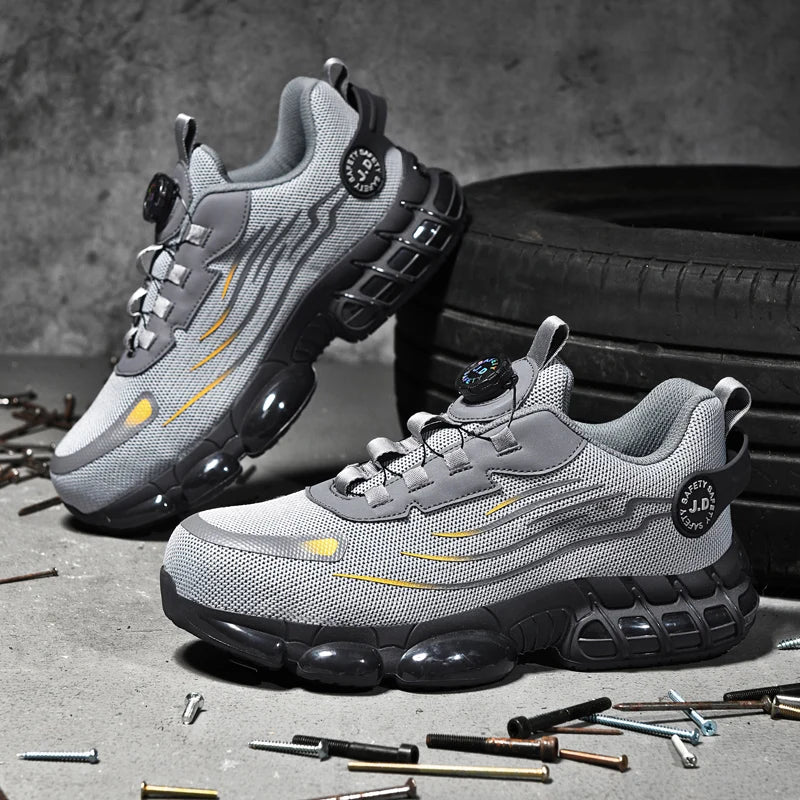 Men's Military Tactical Boots Army Boots Men Side Zipper Military Boots Men Anti-Slip Ankle Boots Work Safety Shoes Hiking Shoe