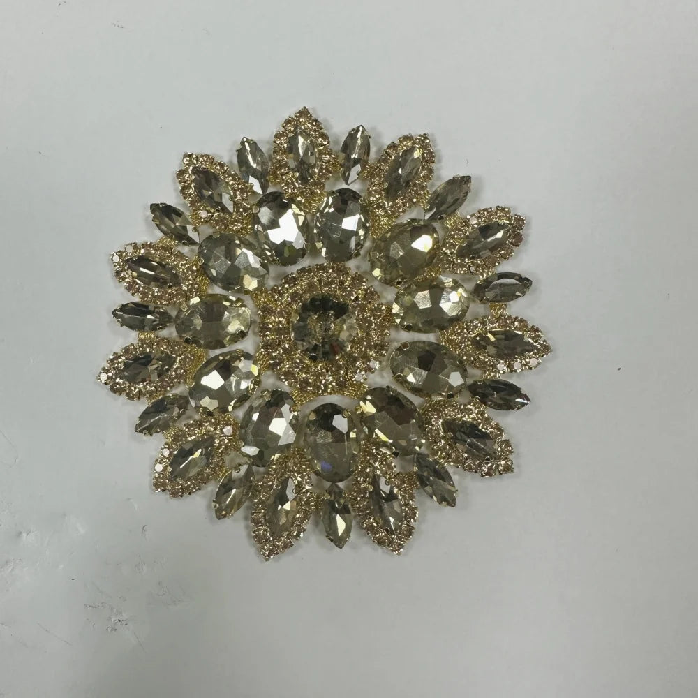 1PCS rhinestone round crystal jewelry wedding appliques for dresses | Kimlud Budget Friendly Dress