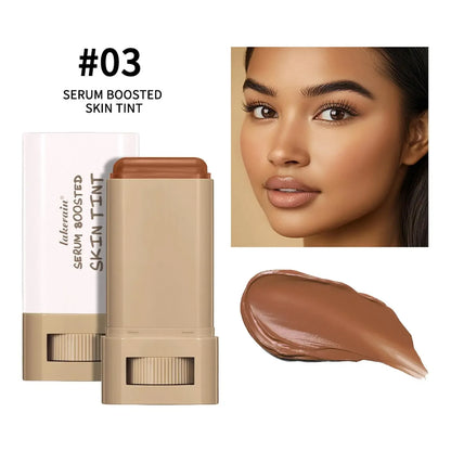 Stick Foundation Boosted Skin Tint Foundation Stick Smooth Plumper Hight Coverage Travel Bronze Foundation Stick Makeup