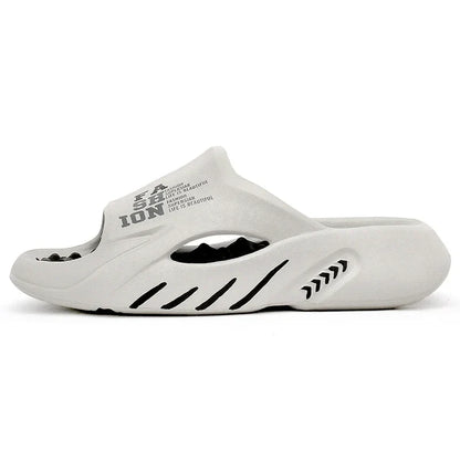 Comwarm New Men Massage Slippers Slides Indoor Outdoor Sandals Beach Casual Shoes Comfortable Sole Men's Slippers Big Size 38-47