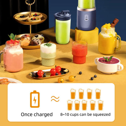 Multifunctional Electric Juicer 6 Blades Rechargeable Portable Fruit Juice Blender Lemon Orange Juicer Cup Machine For Kitchen