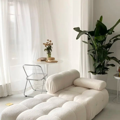 Modern Minimalist Creative Block-Style Fabric Sofa Compact Living Room Balcony Seating with Trendy Upholstery WebPopular...