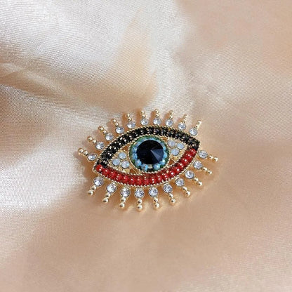 Big Blue Eye Round Brooches Women Unisex New Design Charming Eyes Party Office Brooch Pin Gifts