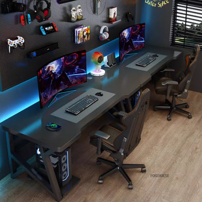 Modern Double Computer Desks Home Desktop E-sports Gaming Table Bedroom Simple Desk Student Study Tables Office Furniture - Kimlud