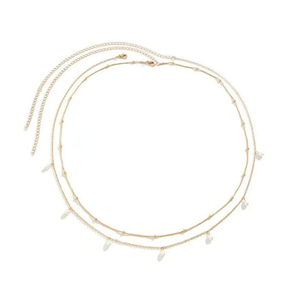 New Fashion Sexy Double Layer Pearl Chain for Women Waist Bead Belly Chain Belly Belt Summer Beach Body Jewelry Festival Gifts - Kimlud