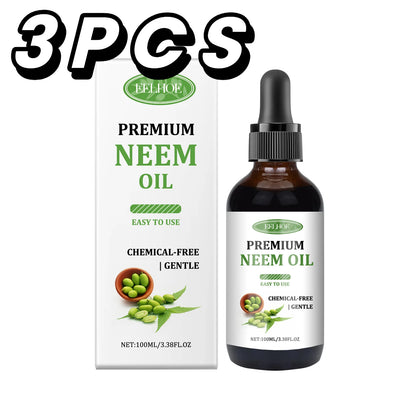 Pure Neem Oil Hair Serum Repairing Damaged Dry Split End Hydrating Nourishing Smoothing Soften Hair Essential Oil Hair Care