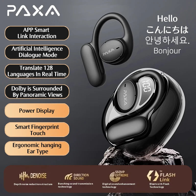PAXA Openair5 AI new true wireless Bluetooth sports headphones 5.4 long life intelligent translation headphones in 128 languages